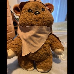 Wicket Ewok Stuffed Plush W/Hood 1983 15" Star Wars  Vintage Kenner Cincinnati.